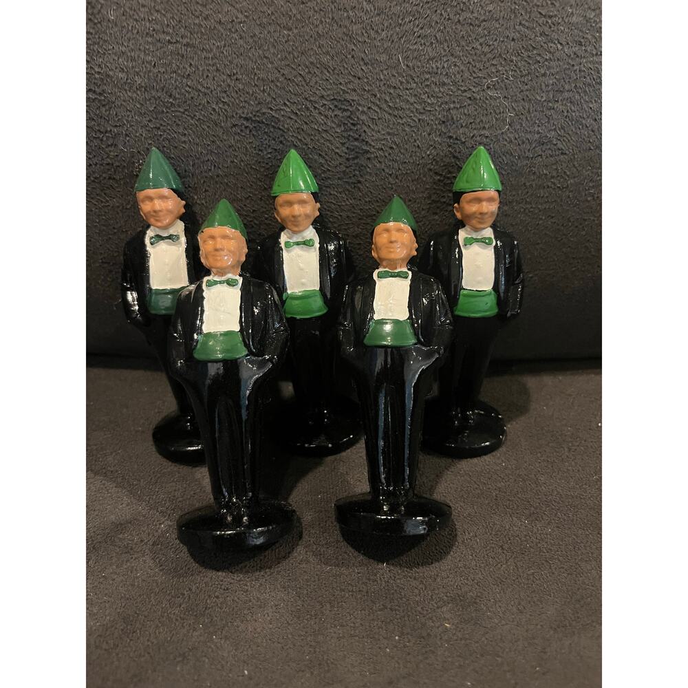 Vintage Cast Metal Shriners Green Figures 3 7/8 Tall 1960s NOS-Shriner-Lot of 5